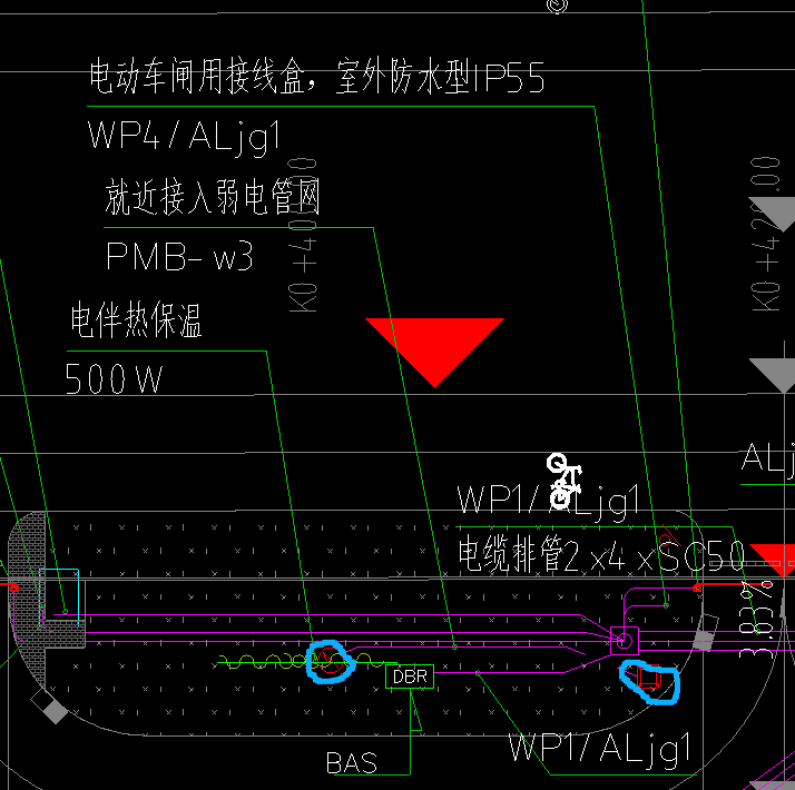 答疑：这里的弱电手孔井到水表的没有其它线连接，单独算吗，电伴热保温是连接的哪里
