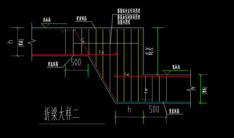 答疑：标高不同的折梁如何定义