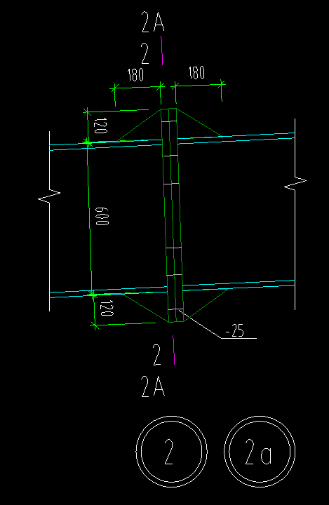 答疑：请问2-3a节点是什么意思，我的檩托板肋是如标注的意思吗，在两根檩条交接处有4块