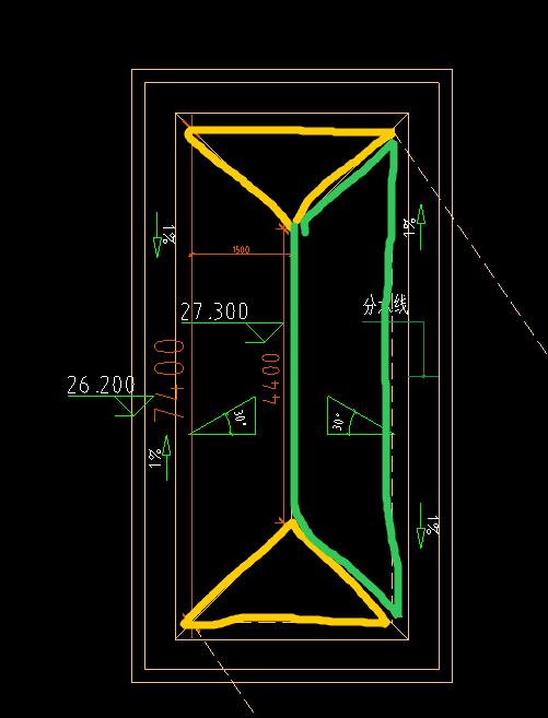答疑：这种有坡度屋顶黄色部分面积怎么算，蓝色部分面积是用梯形面积计算吗