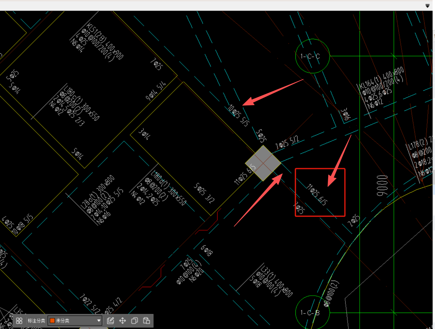答疑：梁的一个支座有左标注没有右标注，右跨有跨中标注，右标注是同左标注还是跨中标注