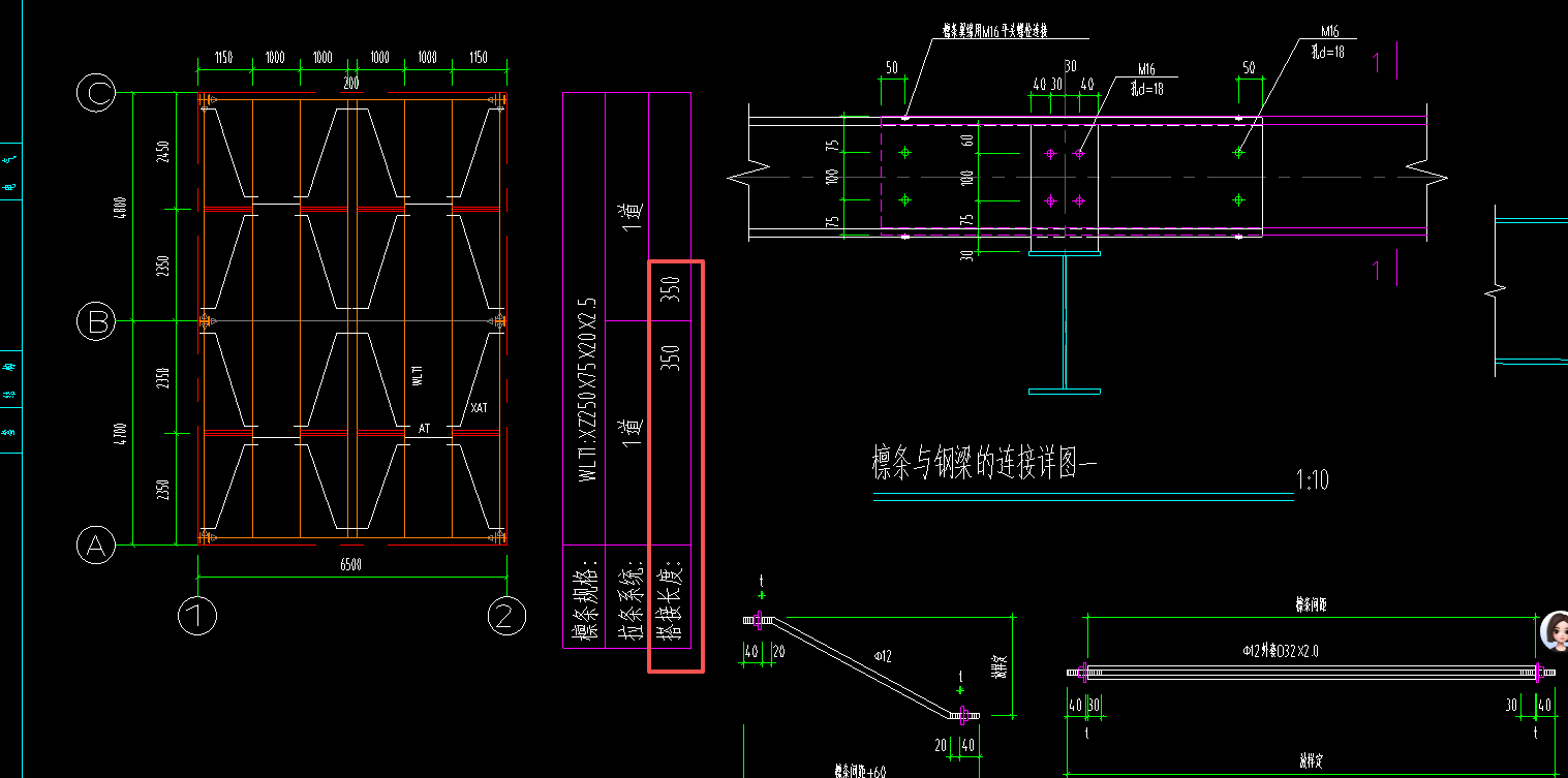 答疑：这个z钢屋梁，搭接长度是什么意思啊？