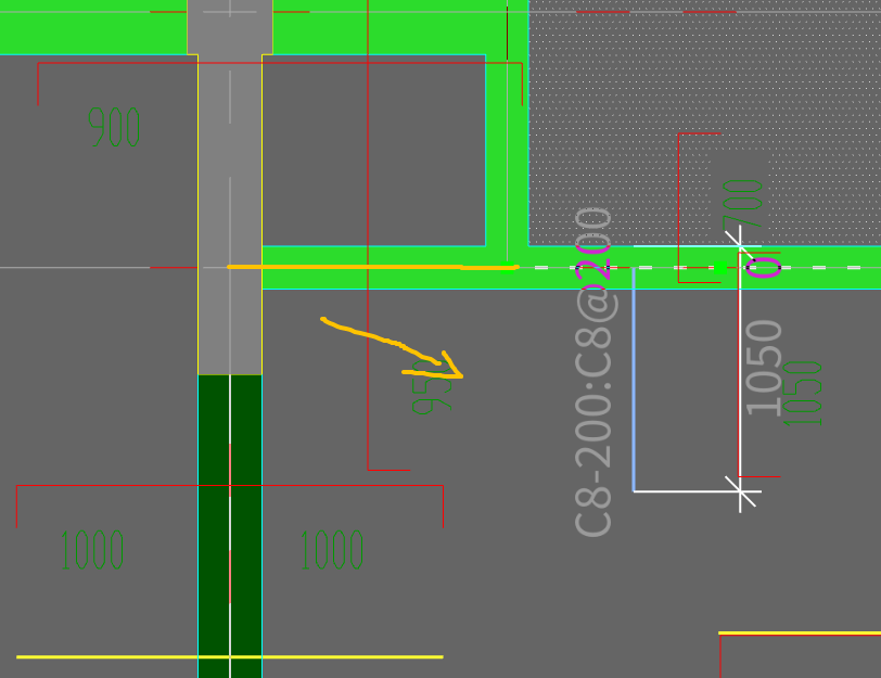 答疑：板负筋 : 这个位置 负筋还有吗？是1050吗？