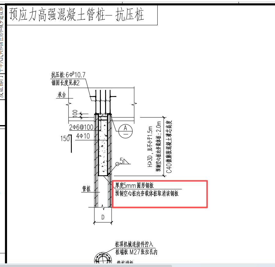 答疑：我想问一下，这个可以套什么定额，这个管桩内的5mm厚的圆形钢板
