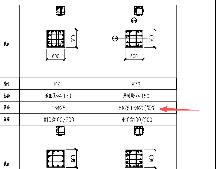 答疑：箭头位置的空心表示啥意思，怎么在土建算量里输入
