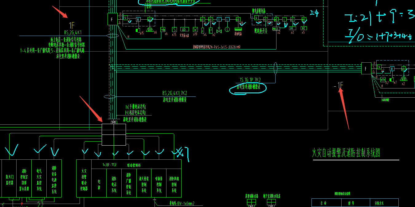 答疑：请问各位专家，图中箭头所指的水泵属于哪层啊看着像一层，但一层平面图无水泵