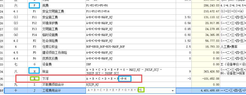 答疑：各位老师，请问下！中标下浮率 3%、安文费 / 规费 / 税金不下浮，怎么调整