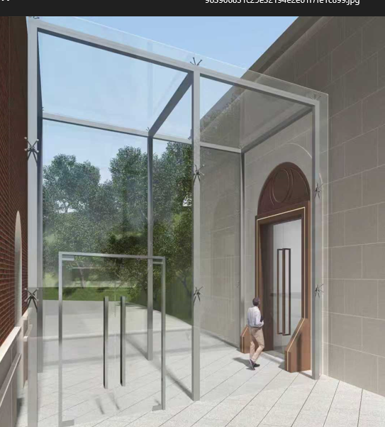 答疑：像下图这种玻璃房，怎么套定额比较合适，顶和墙要分开算吗？