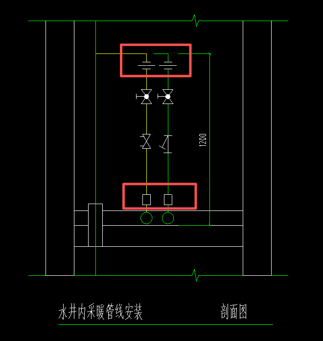 答疑：水井内采暖管，这两个图例代表什么