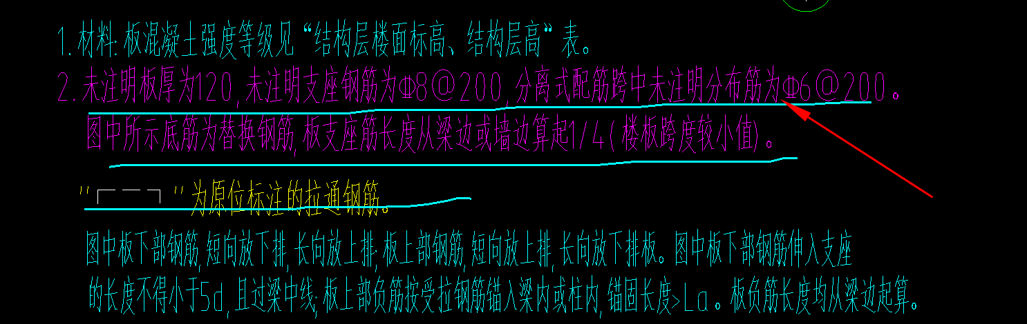 答疑：板图说明中：分离式配筋跨中未注明分布筋为C6@200，此分布筋是哪个区域的钢筋