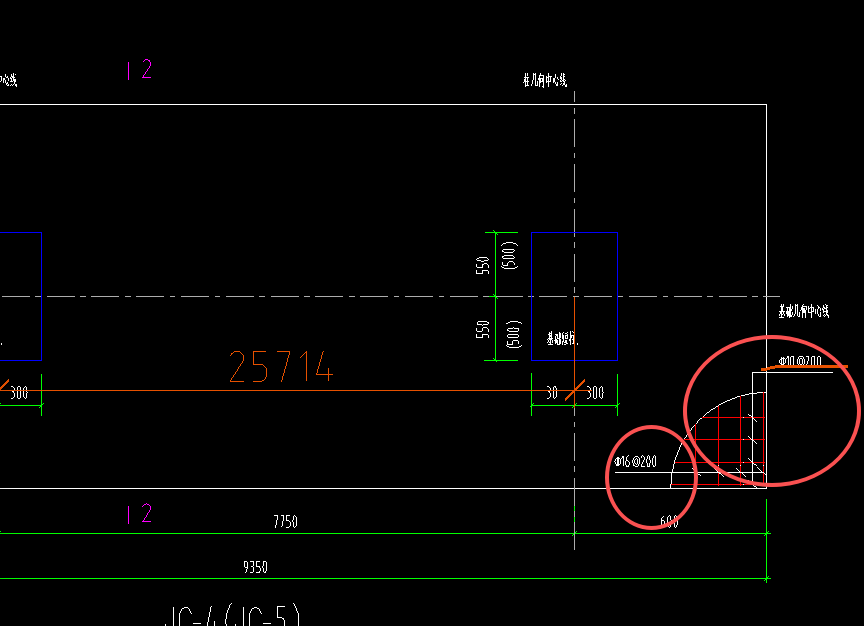 答疑：请问我这个剖面的地方是下图的钢筋布置但是大样是不一样的钢筋是中间的区域为剖面图吗