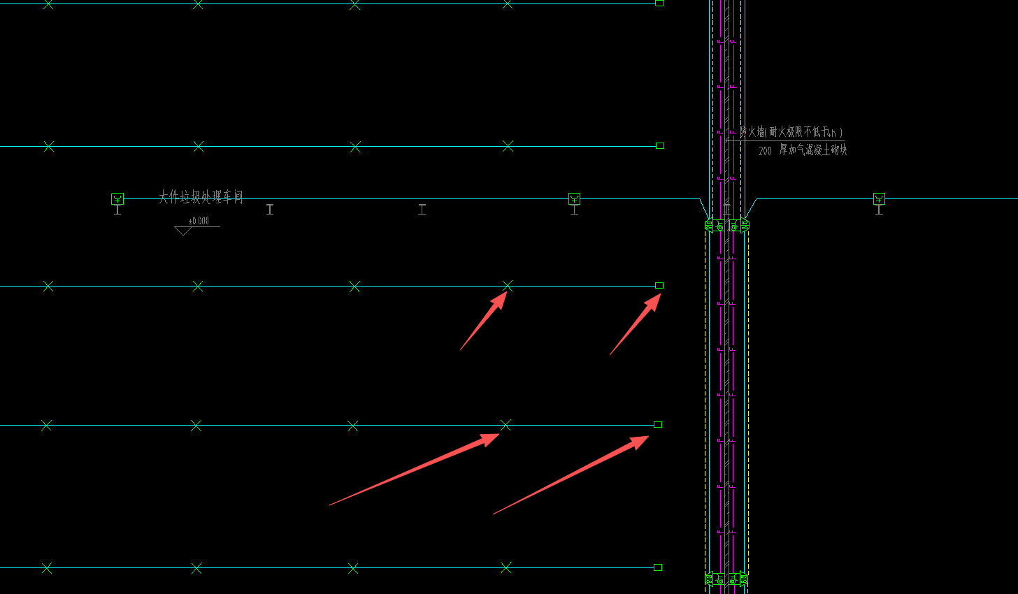 答疑：消防水炮弱电系统里面这个x和方形代表什么？材料表里面也没有