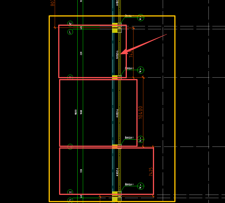 答疑：吊车梁的长度是L–K轴还是L–H轴这样的？