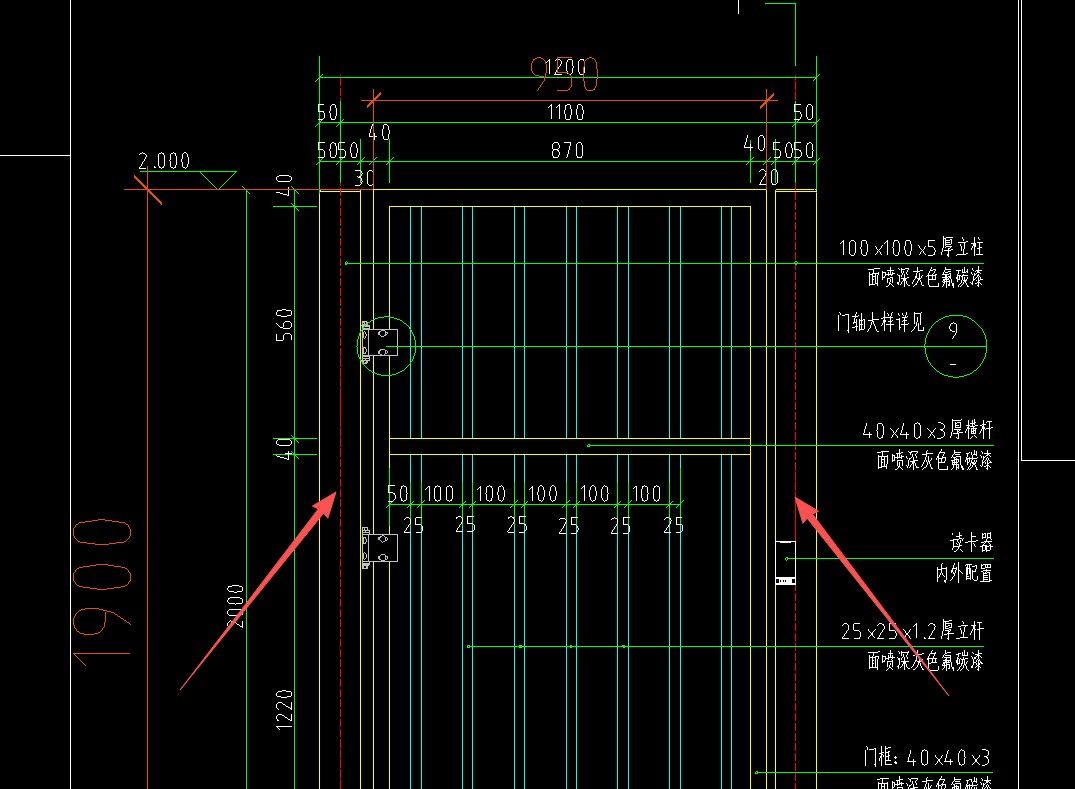 答疑：计算铁艺大门的长度包括两侧的立柱吗