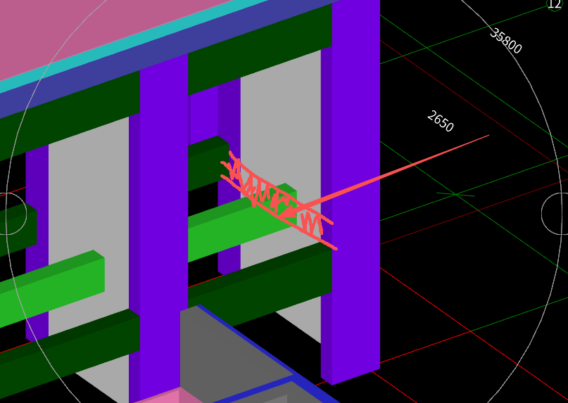 答疑：箭头是电梯吊钩梁，请问在剪力墙中需不需要设置一道暗梁什么的加强