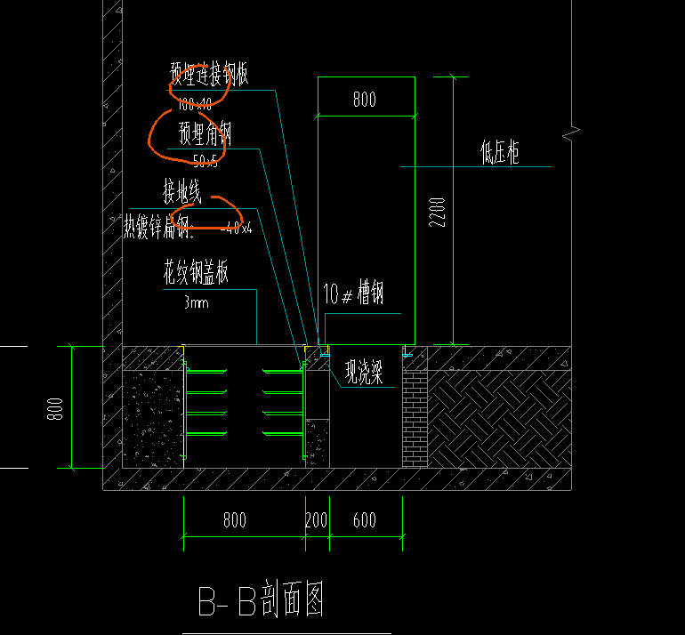 答疑：请问50的角钢是算平面图上的哪些长度，老师能否在平面图上指一下呢?感谢