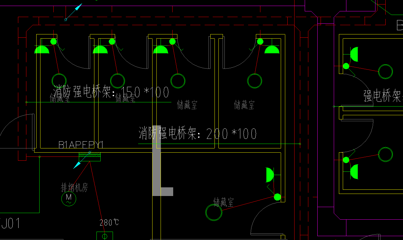 答疑：桥架规格应该从哪个位置开始不同，麻烦帮我标一下