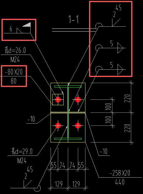 答疑：请问钢结构图纸中下面的符号代表什么意思