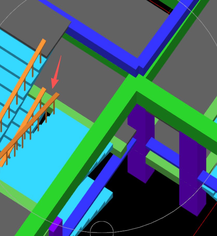 答疑：两个不同梯段 这部门栏杆怎么绘制闭合？
