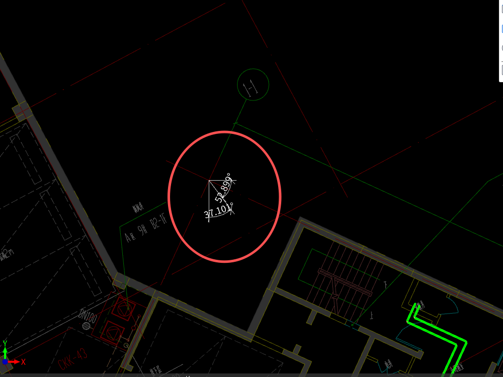 答疑：模型里出现的这个角度是什么整出来的呢？把图纸调到最暗0还能看到这个角度