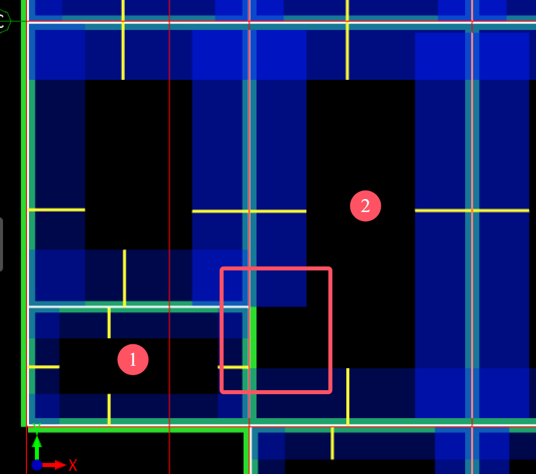 答疑：板1和2厚度不一样，板2红色方框处图纸上没有负筋，需要布置吗？请问该如何布置