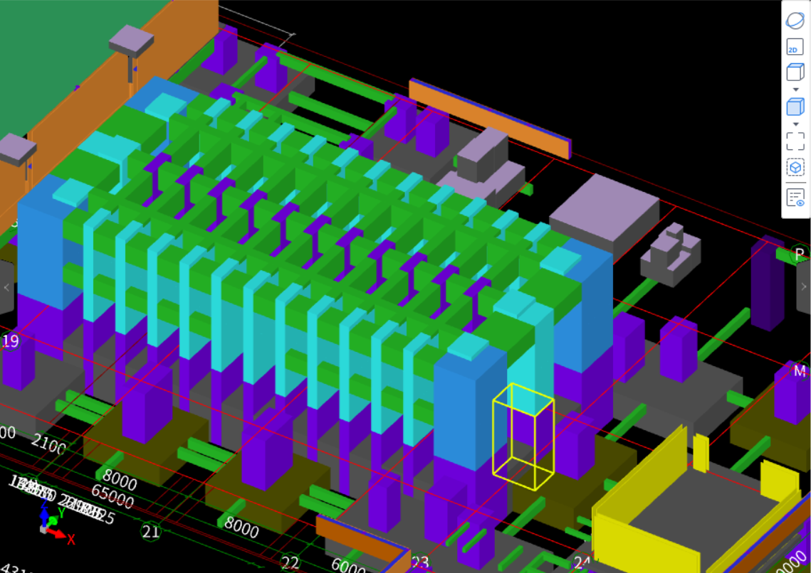 答疑：这种设备基础，三米厚筏板加两层大梁+柱，脚手架如何计算，外围按外架还是 单独梁柱