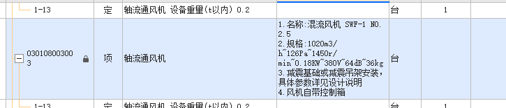 答疑：大神们，这个风机清单，除了套风机安装，吊装套什么，风机自带控制箱套什么？