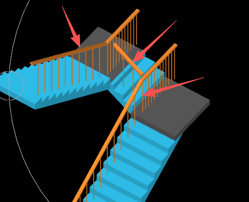 答疑：各位大神这个位置已经有栏杆了模型还要另外计算水平段的栏杆麻？