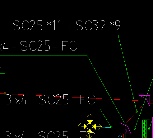 答疑：请问这是11根SC25和9根SC32的意思吗