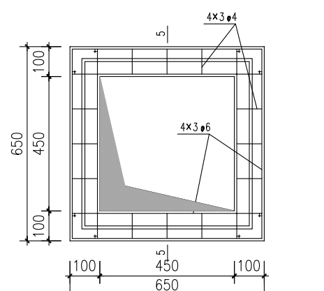 答疑：请问图里面这个方形检查井井壁4X3φ4是什么意思