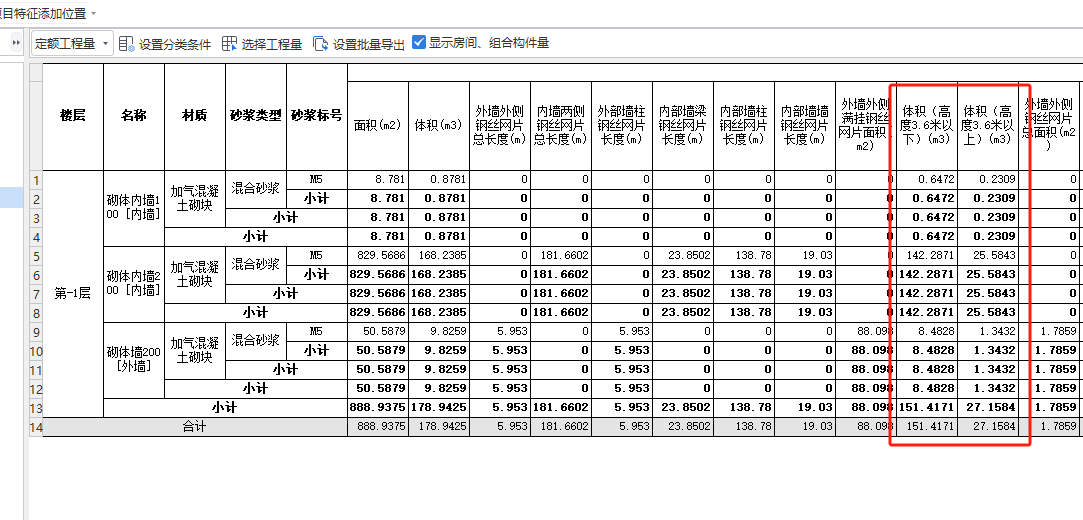 答疑：砌体提量