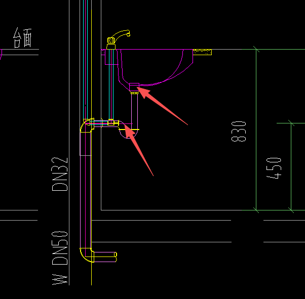 答疑：排水管的顶标高是算到这两处的哪个地方呢？