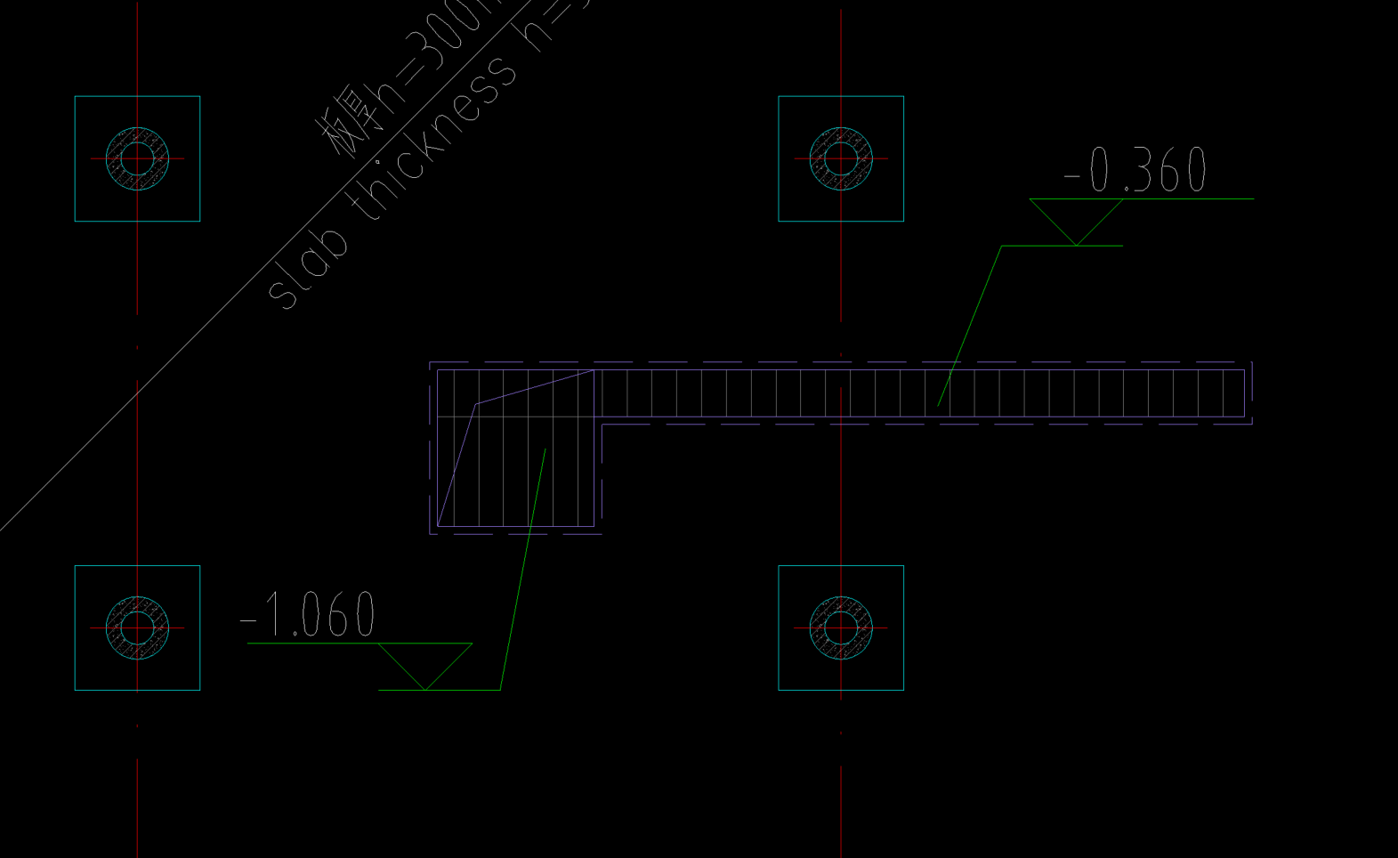 答疑：图中和梯子一样的是排水沟吗 用什么构件画 钢筋怎么填