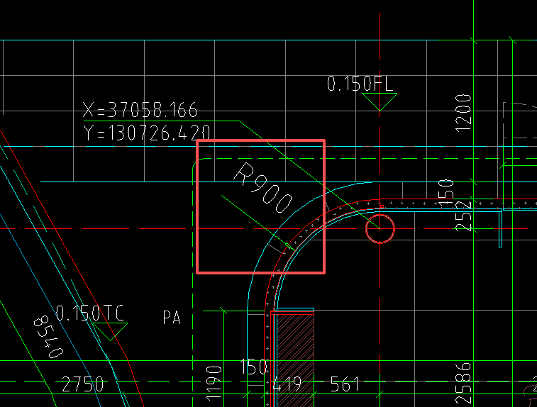 答疑：这个半径900是指哪个的半径