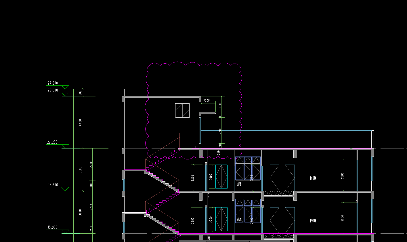 答疑：请问这个位置的墙体是到26.6还是27.2