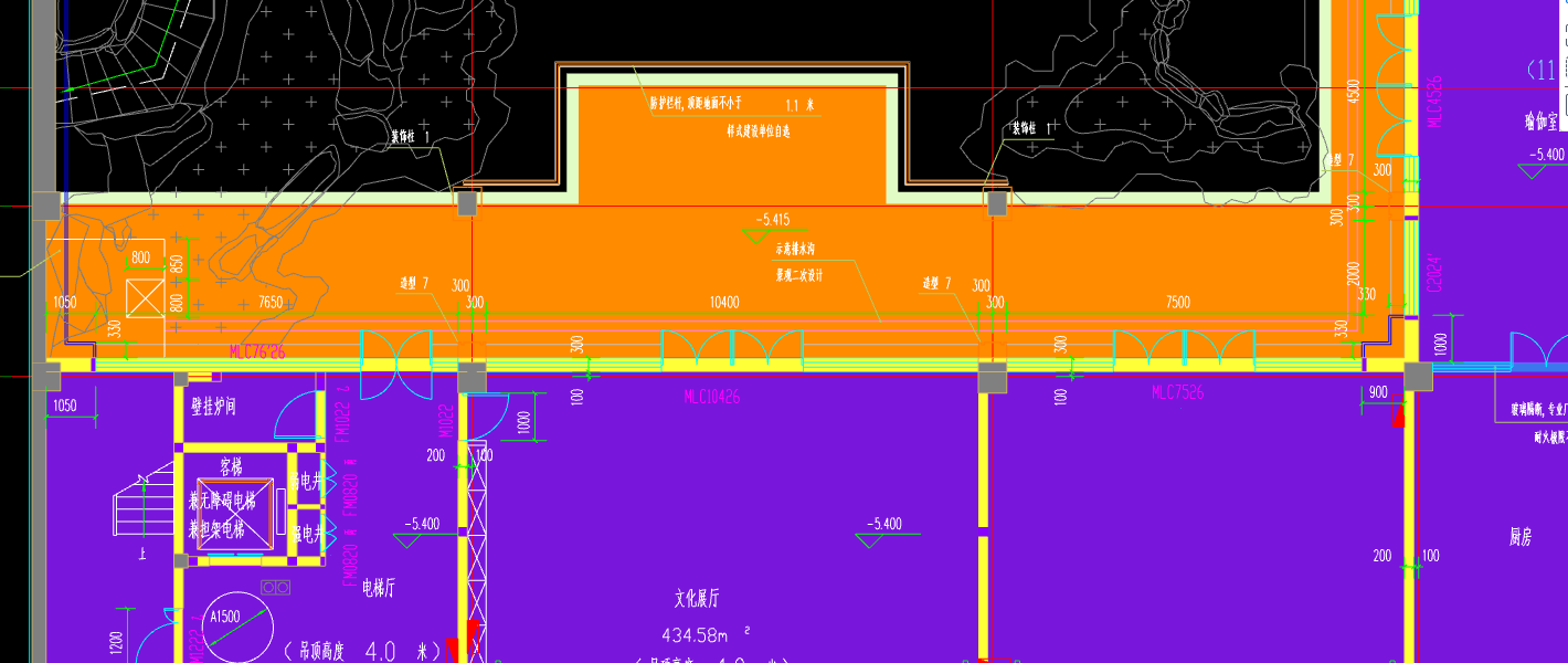 答疑：橘色一圈的位置，建筑面积是否计算呢？