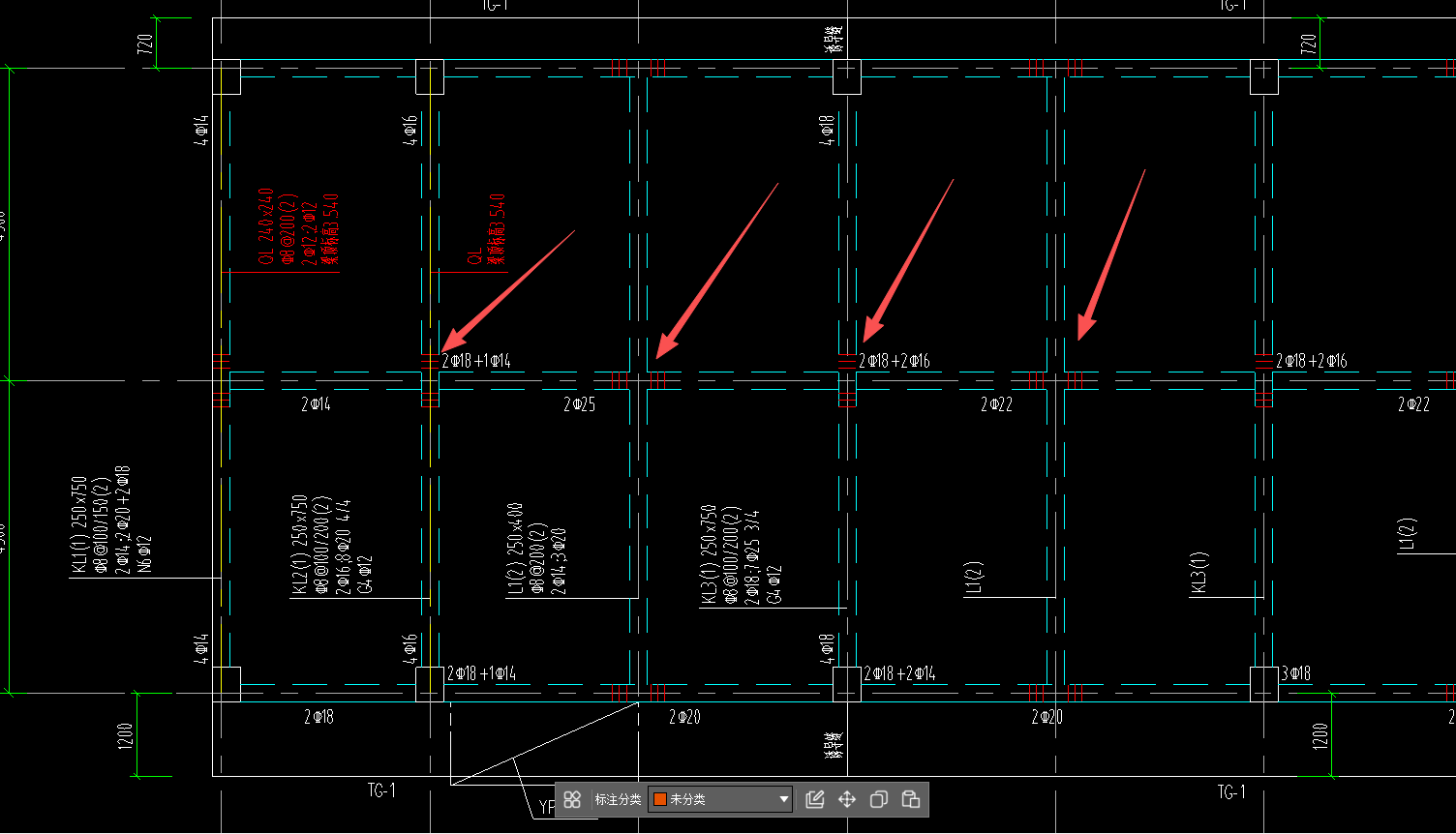 答疑：图一箭头指向的红色钢筋是什么，是图二描述的箍筋加密吗？在广联达怎么布置呢