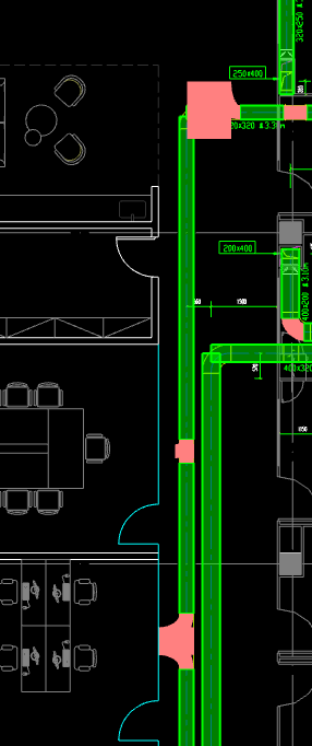 答疑：请问这段风管和别的图层的风管重叠了，怎么设置下