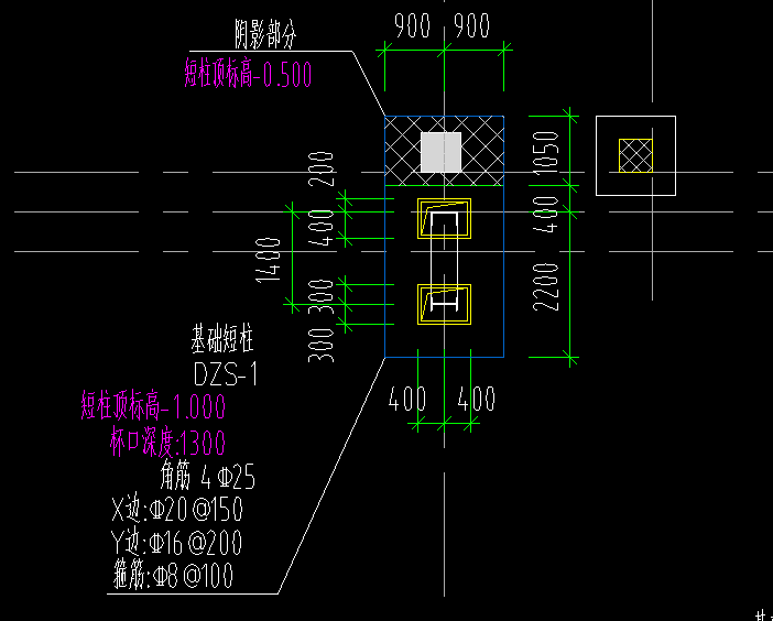 答疑：基础短柱标注杯口深度是什么意思
