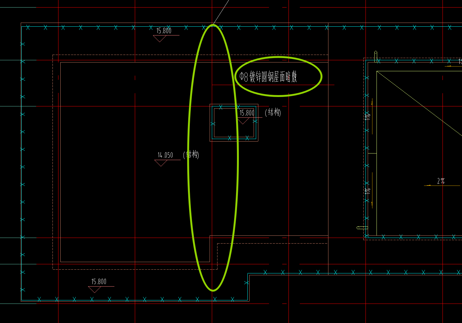 答疑：请问这个地方是轴线还是避雷带