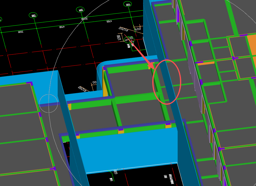 答疑：各位大神这个位置首层有顶板，脚手架是从二层这个首层顶板标高开始布置麻？