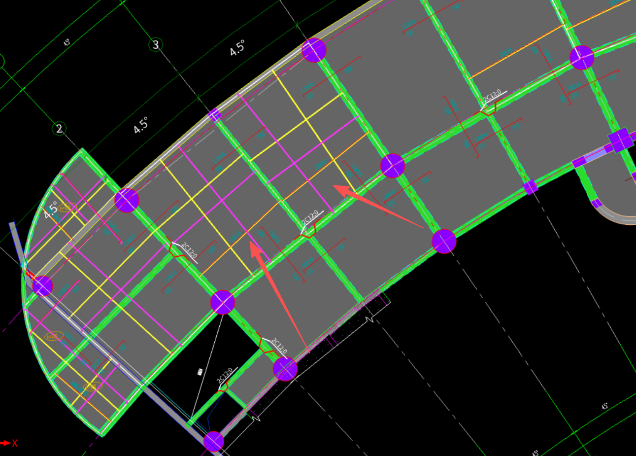 答疑：可以按板边平行一块块双层双休这样布置吗？不然多板的话钢筋是斜的