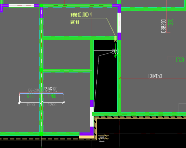 答疑：请问我这样布置负筋范围是否正确？