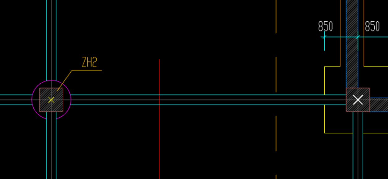 答疑：左边是承台，右边是独基，梁左边的弧线要怎么绘制？
