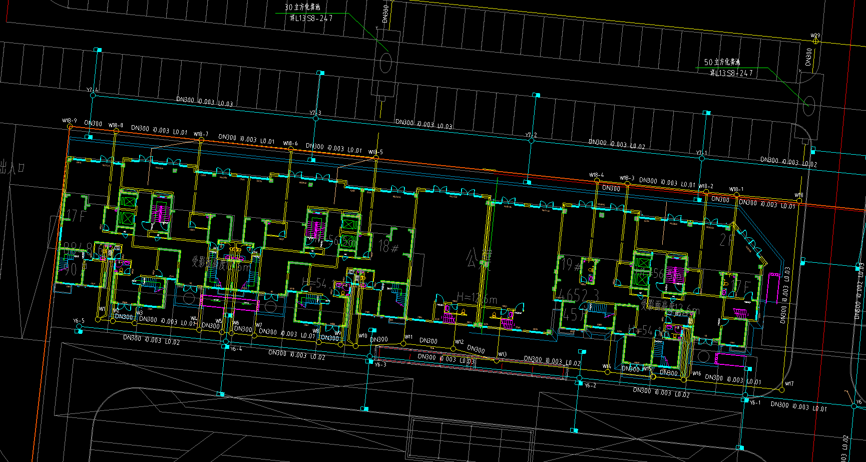 答疑：这种室外管网图纸怎么算他的设计面积