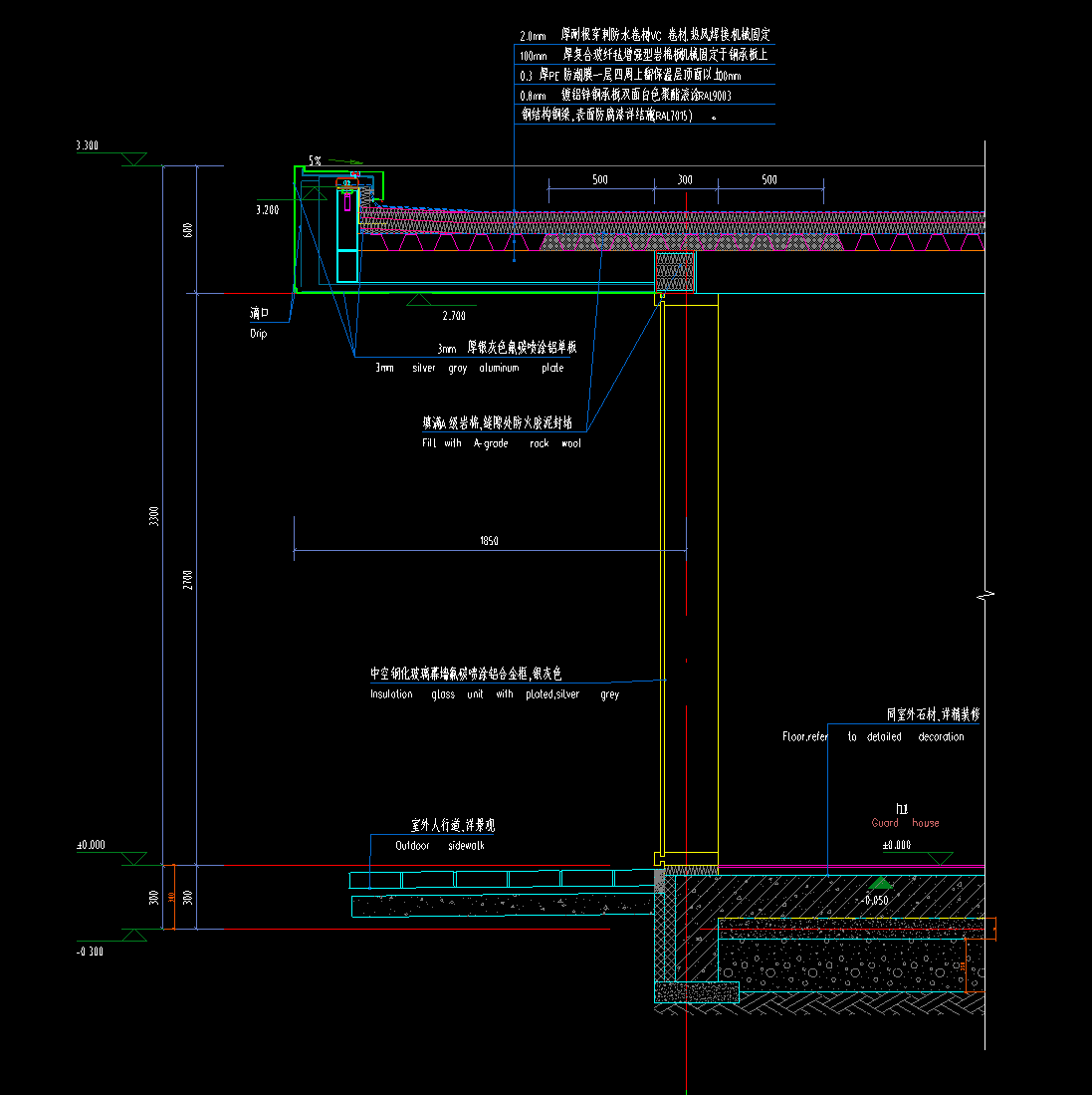 答疑：外墙墙根处保温饰面和防火隔离带怎么画