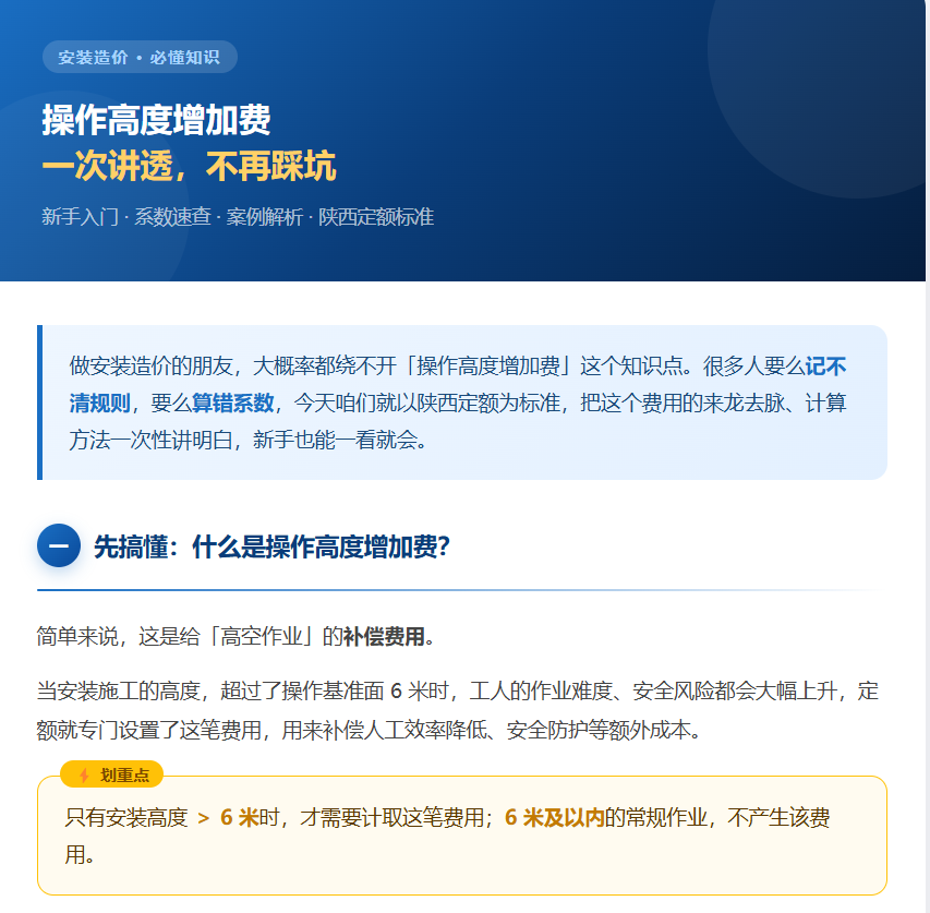 操作高度增加费