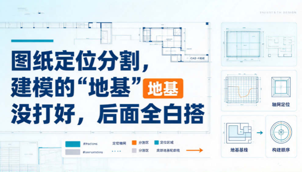 图纸定位分割，建模的“地基”没打好，后面全白搭