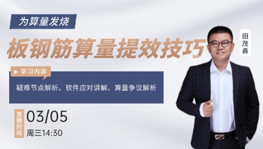 为算量发烧——板钢筋高效算量技巧（GTJ2025+手算对量）