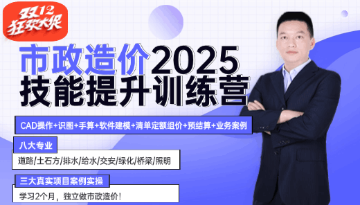市政造价2025技能提升训练营（含入门提升CAD）